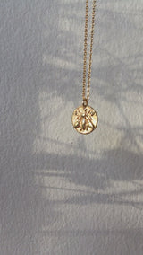 Queen Bee Coin Necklace Gold