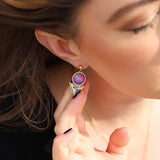 Cosmic Drop Swarovski Crystal Earrings Gold Plated