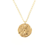 Athena Coin Necklace Gold