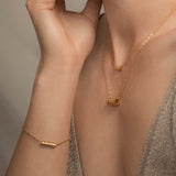 Karma Wheel Bracelet Gold Plated