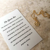 Queen Bee Coin Necklace Gold