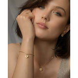 Queen Bee Coin Necklace Gold