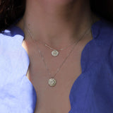 Athena Coin Necklace Silver