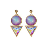 Cosmic Drop Swarovski Crystal Earrings Gold Plated