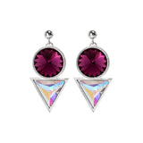 Cosmic Drop Earrings Swarovski crytals Silver