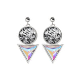 Cosmic Drop Earrings Swarovski crytals Silver