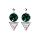 Cosmic Drop Earrings Swarovski crytals Silver