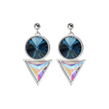 Cosmic Drop Earrings Swarovski crytals Silver