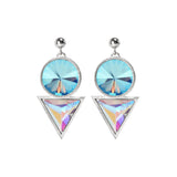 Cosmic Drop Earrings Swarovski crytals Silver