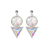 Cosmic Drop Earrings Swarovski crytals Silver