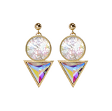 Cosmic Drop Swarovski Crystal Earrings Gold Plated