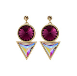 Cosmic Drop Swarovski Crystal Earrings Gold Plated