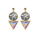 Cosmic Drop Swarovski Crystal Earrings Gold Plated