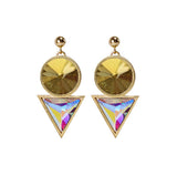 Cosmic Drop Swarovski Crystal Earrings Gold Plated