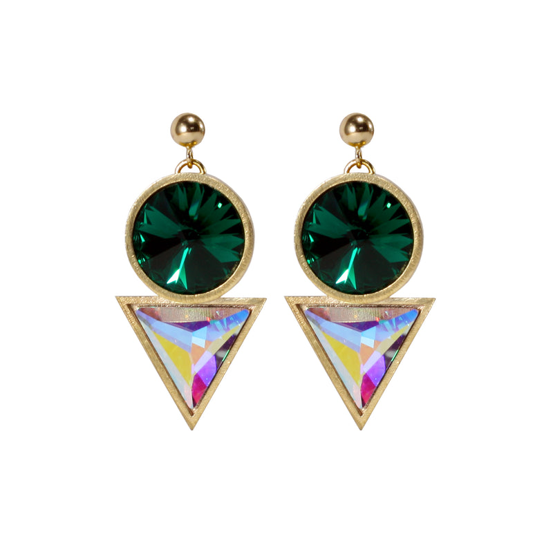 Cosmic Drop Swarovski Crystal Earrings Gold Plated