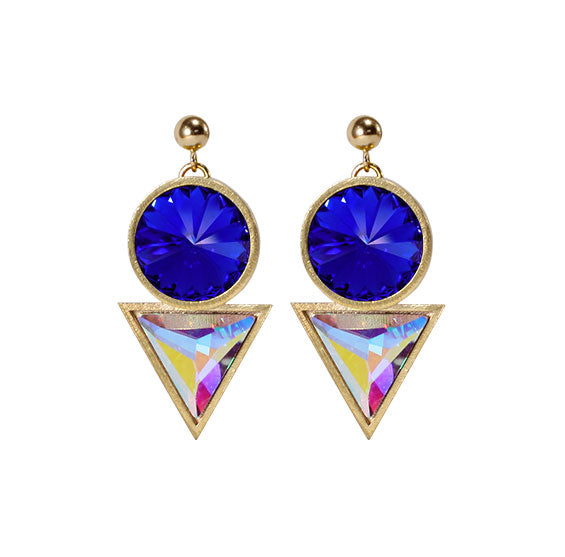 Cosmic Drop Swarovski Crystal Earrings Gold Plated