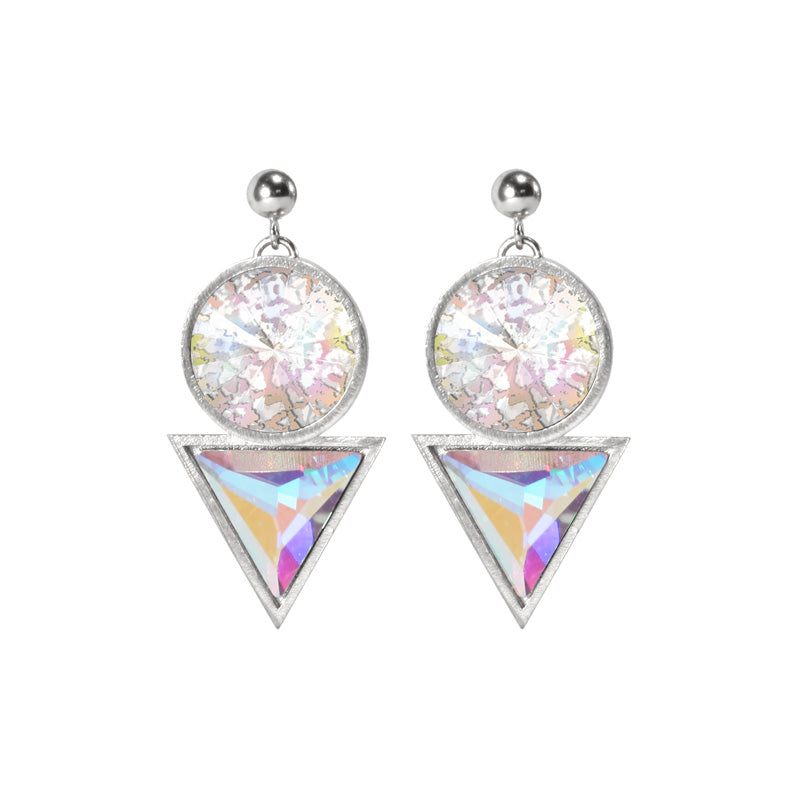 Cosmic Drop Earrings Swarovski crytals Silver