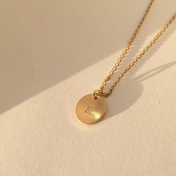 Initial pendant necklace 14k on sale gold